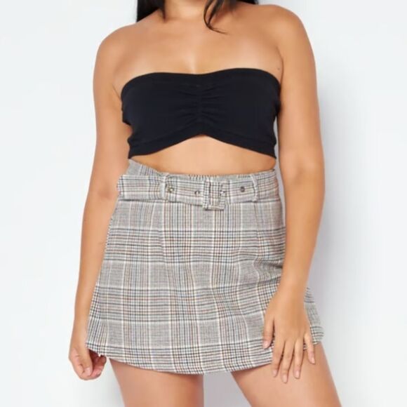 Sadie & Sage Pants - Sadie & Sage Wool Blend Tweed Belted Skort S